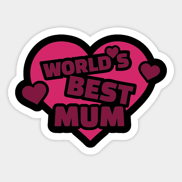 World's best Mum Sticker by Designzz